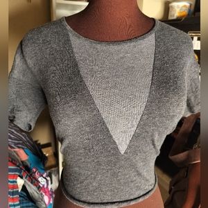 NWOT Joe's Jeans Collection Cropped Chevron Pattern Baby Doll Tee